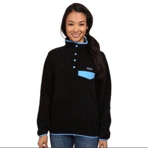 Patagonia Synchilla Women's Jacket - Black and Light Blue